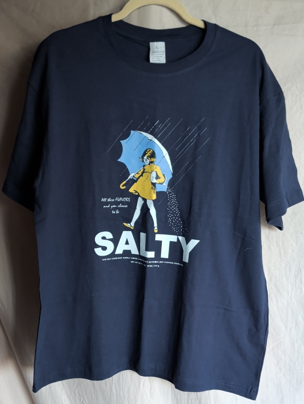 Salty Adult's Graphic Tee - Navy with Yellow Accent Fun & Whimsical Casual Wear